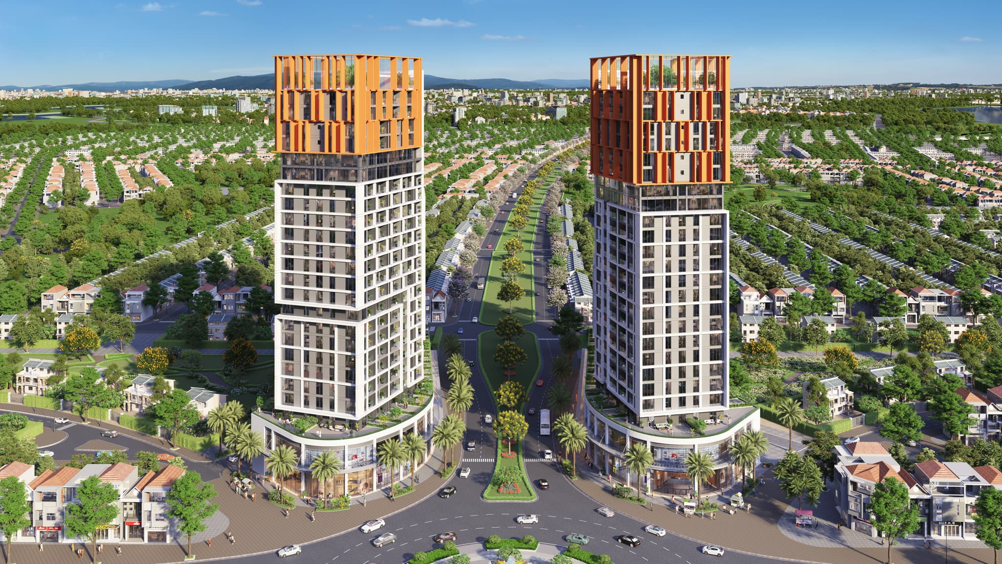 Nội thất phòng ngủ, view sông